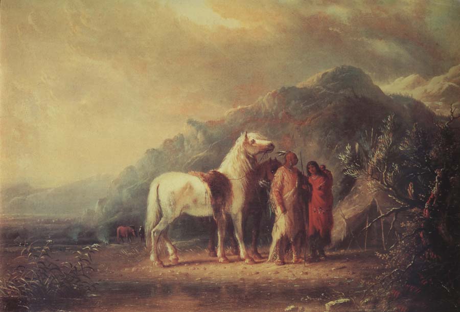 Sioux camp Scene